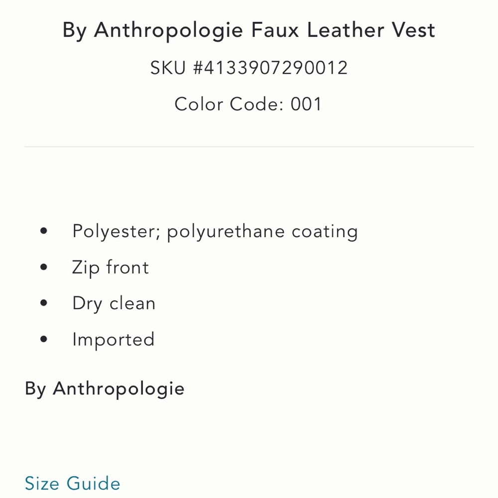 Anthropologie Faux Leather Crop Puffer Vest - Picture 6 of 12